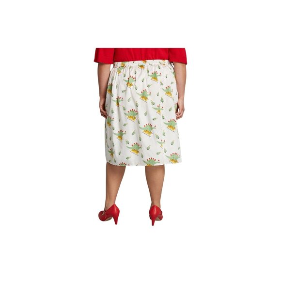 MODCLOTH Dinosaur Print Midi Skirt Size XL NEW - Picture 3 of 4